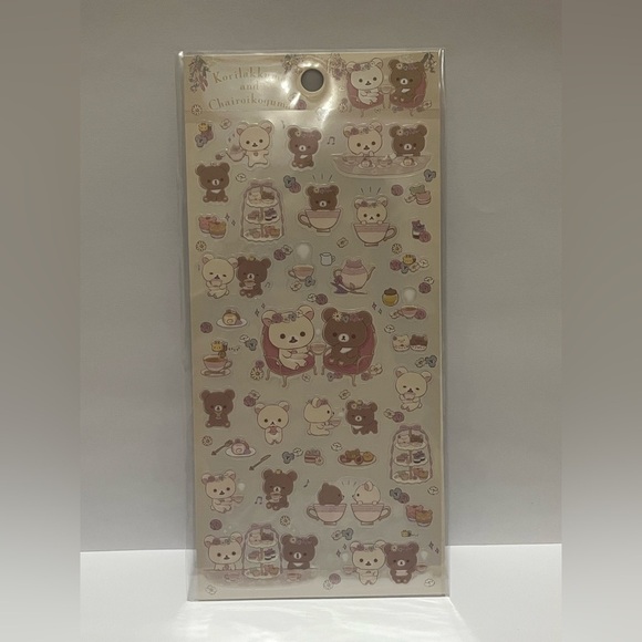 Korilakkuma and Chairoikoguma Tea Time Sticker Sheet - Picture 1 of 5